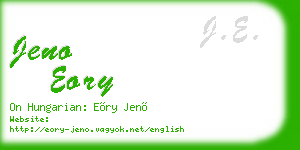 jeno eory business card